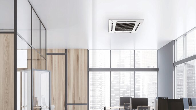 LG Gesamtübersicht Schiessl Klimagerät Decken Kassettengerät